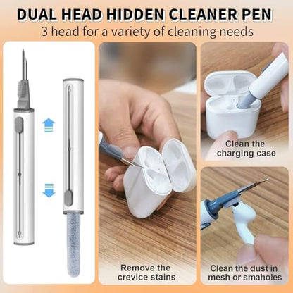 MOLOPPO Cleaning Clay, Phone Cleaning Kit with Clean Pen, Remove Ear Wax & Dirt & Gunk from Device's Small Crevices, for AirPod Cleaner Kit for Airpods Charging Case/Headphones/Electronics - color: B2-white+white pen
