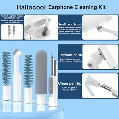 32 in 1 Multi-Functional Cleaning Kit for Electronics Devices, Mobile Phones, Computer, Monitor, Earbuds, Headphones, Laptop, Camera, Lens Portable White Electronic Cleaning Kit (Black) - color: Black