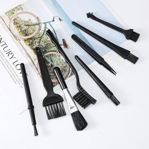 8 Pcs Anti Static Electronic Dust Cleaning Brushes Mini Keyboard Cleaning Brushes Kit Anti Static Brush for Laptop Computer Keyboard Motherboard Camera Small Space Car Lab