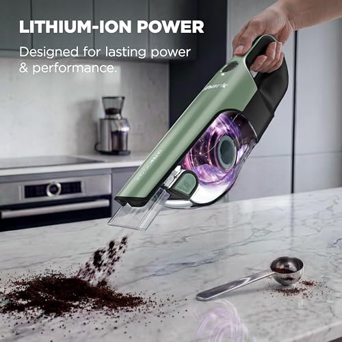 Shark UltraCyclone Pro Cordless Handheld Vacuum, Powerful Suction, Handheld Vacuum for Car & Home, Crevice Tool, Scrubbing Brush, Lightweight, XL Dust Cup, Black/Green, CH901 - style: UltraCyclone