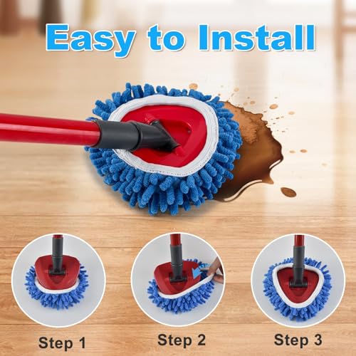 Mop Replace Head for O Cedar, Spin Mops Heads Replacements for Ocedar RinseClean 2 Tank Spins Mops, Chenille Duster for Ocedar Mop - size: For Ocedar 2 Tank
