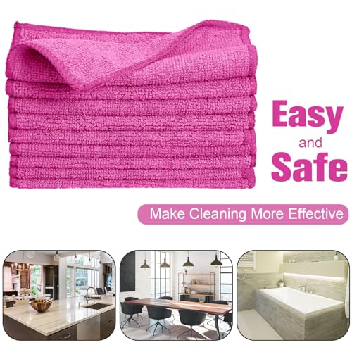 Tanlade Cleaning Cloth Dry Erase Cloth Cleaning Rags Reasonable Kitchen Towels Microfiber Towels Cars Wash(6 x 6 Inch,Pink,30 Pcs) - color: Pink, size: 6 x 6 Inch