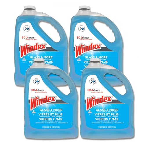 SC Johnson Professional Windex Glass and More Multi-Surface Cleaner, Windex Glass Cleaner Refill, Multi Surface Cleaner, 128 fl. oz. Bottles, 4 Count, for Professional Use Only - size: 1 Count (Pack of 4)