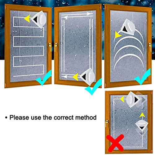 Window Cleaner Magnetic, Double Side Magnetic Wash Window Wiper Household Magnetic Window Cleaning Brush Glass Cleaner Tool for Double Glazed Window - color: 5~12mm