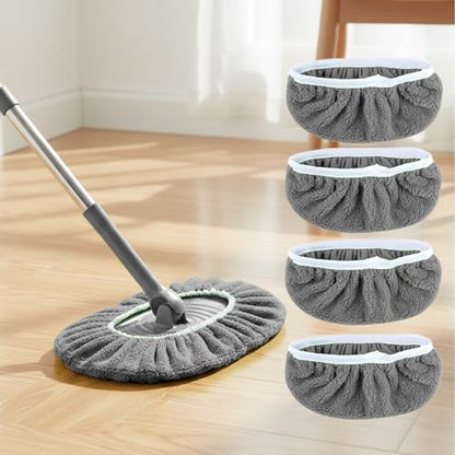 4 Pack Reusable Microfiber Mop Pads - Dry Sweeping Cloths & Wet Mopping Cloths - Washable Wet Pads Refill for Mopping Floors (Mop is not Included), Gray - color: Gray 4-pack
