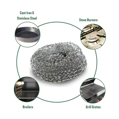 Pine-Sol Heavy-Duty Stainless Steel Scrubbers | Won’t Rust or Splinter | Scrub Sponges for Cast Iron, Oven Racks, Grills, 4 Pack - size: 4 Pack, style: Steel