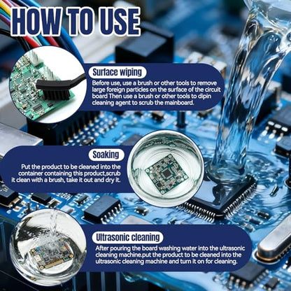 250 ML Electronic Contact Cleaner, Electrical Cleaner with 2 Cleaning Brushs, No Damaging, Suitable for Cleaning Circuit Boards Appliance Control Boards Switches & Connectors, Clear