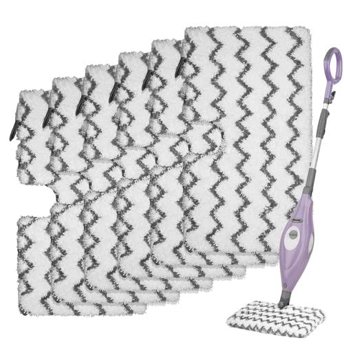 6 Pack S3501 S3601 Steam Mop Replacement Pads for Shark S3501 S3601 S3550 S3801 S3901 S3601D S3801CO S3901D S3455K S2902 SE450 Steam and Scrub Pocket Mop Steamer Pads Washable - color: 6 Pack Gray