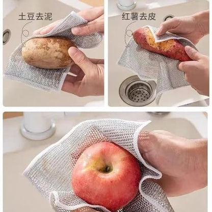 600pieces of Multifunctional Scratch-Free Wire Rags, Reusable, Wire dishcloths for scrubbing and Cleaning of Dishes, Sinks, stoves