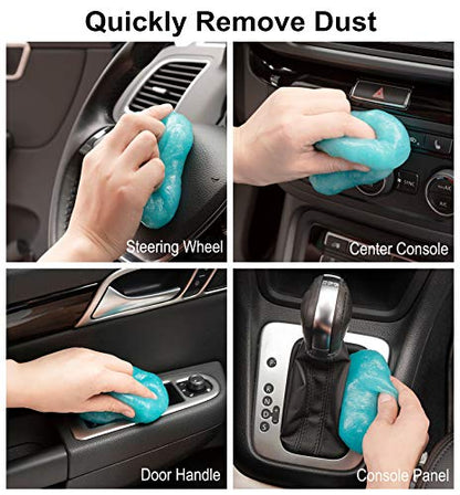 TICARVE 2Pack Cleaning Gel Car Putty Slime for Detailing Putty Detail Tools Car Interior Cleaner Automotive Cleaning Kits Keyboard Cleaner Blue Rose (320g/11.2oz) - color: Blue+Rose Red