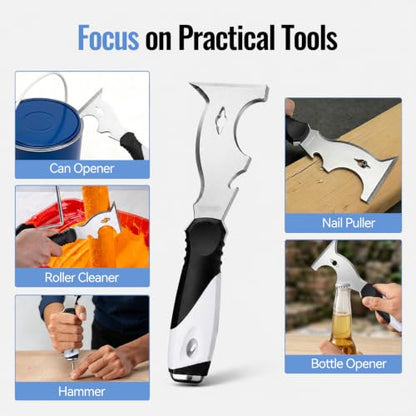 Mister Rui Putty Knife Scraper Tool-Paint Scraper, Floor Scraper for Home Improvement DIY Projects
