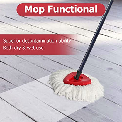 Spin Mop Replacement Head - 6 Pack EasyWring Mop Refills with Base Compatible with O-Cedar Triangle Spin Mop, Microfiber Mop Replace Head Easy Cleaning Floor Head Mop for Floor Cleaning - color: 6 Pack White