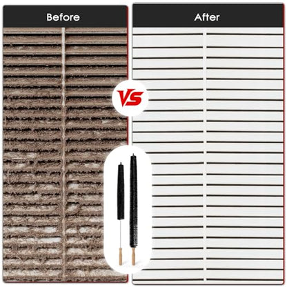 Dryer Vent Cleaner Kit, 2 Pack Dryer Lint Brush, 30 Inch Long Flexible Lint Remover, Refrigerator Coil Cleaning Brush, Home Essentials (Long-Style + Short-Style) - size: Long-style + Short-style