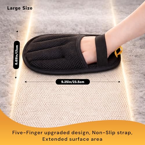 Wolfster Pet Hair Removal Glove for Dogs & Cats - Upgraded Reusable Electrostatic Pet Hair Removal Glove, Pet Hair Remover Tool for Laundry, Couch, Carpet & Car Seat, Gentle Grooming Mitt - color: Pack of 2