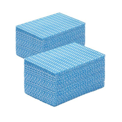 Reusable Cleaning Cloths Handi Wipes Reusable Cloths Disposabel Dish Towels Dry Handy Wipes Big Durable Absoebent and Dry Quickly 100 Count, Blue - color: Blue,100 Pcs