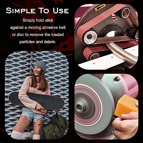 Sanding Belt & Disc Cleaner Stick 1-1/2"x1-1/2 x7-7/8 - Natural Rubber Abrasive Reviver for Woodworking Sanders, Restores Grit & Extends Belt Life
