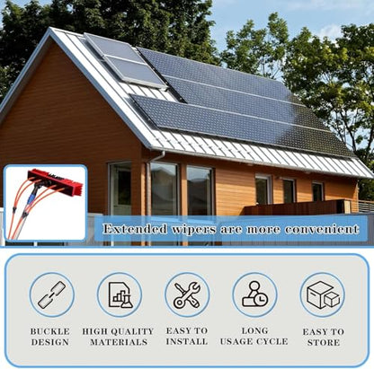 Water Fed Pole Kit Adjustable Solar Panel Cleaning Kit Cleaner Tool for Window Glass Roof Outdoor Glass Brush Window Washing Equipment (37FT) - size: 37FT