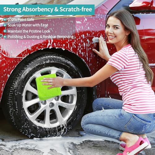 Microfiber Cleaning Cloth, 12 Pack Cleaning Rags, 12" x 12" Microfiber Towel, Lint Free Non-Abrasive Dusting Cloth, Microfiber Towels for Cars Kitchen Garage House Office - color: Multicolor, style: 12 Pack