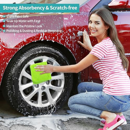 Microfiber Cleaning Cloth, 12 Pack Cleaning Rags, 12" x 12" Microfiber Towel, Lint Free Non-Abrasive Dusting Cloth, Microfiber Towels for Cars Kitchen Garage House Office - color: Multicolor, style: 12 Pack