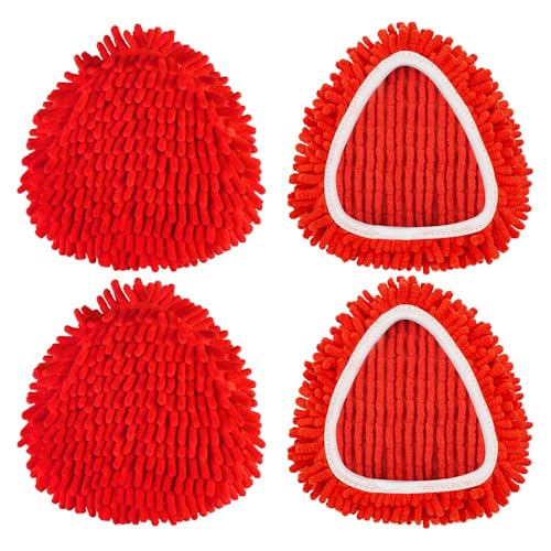 4 Pack Mop Head Replacement Compatiable with Ocedar EasyWring ,Mop Heads Refill for Easywring Spin 1 Tank System - Microfiber Chenille, Easy to Replace,Deep Floor Cleaning and Machine Washable