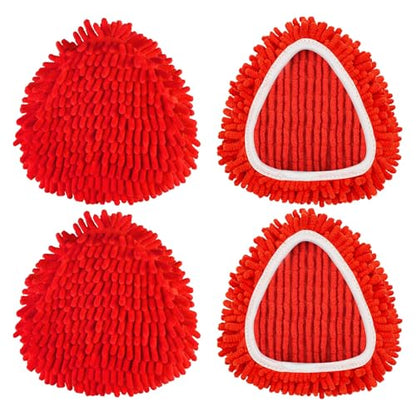 4 Pack Mop Head Replacement Compatiable with Ocedar EasyWring ,Mop Heads Refill for Easywring Spin 1 Tank System - Microfiber Chenille, Easy to Replace,Deep Floor Cleaning and Machine Washable