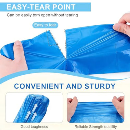 Drawstring Trash Bag 100PCS, Leakproof Small Trash Bags, Unscented Small Garbage Bags, 15 Liter Mini Wastebasket can Liners for Office Bedroom Bathroom, Blue - color: 100Blue