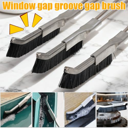 1pcs Multi Purpose Gap Cleaning Brush Narrow Flat Bristles Angled Nylon Brush Window Toilet Corner Cleaning Brushes,25cm