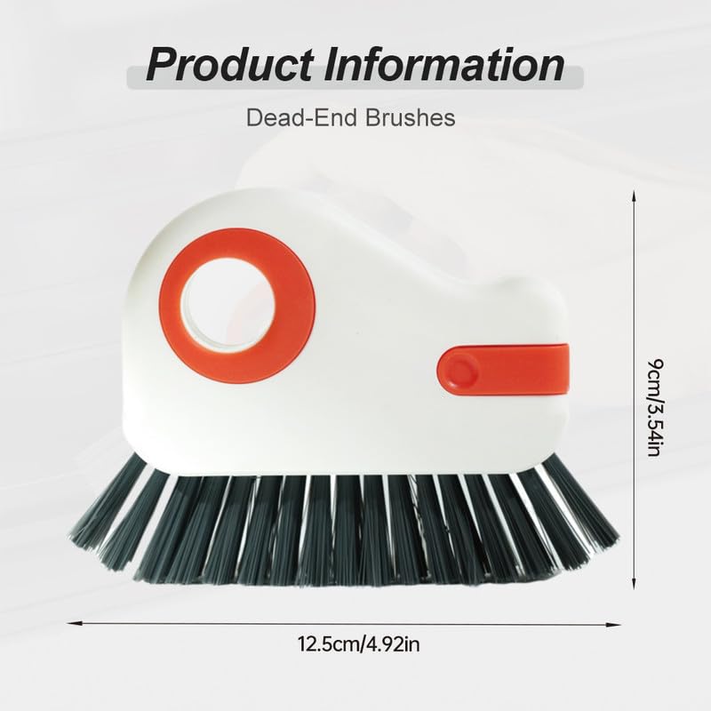 2024 New 2 in 1 Groove Cleaning Brush Window Track Cleaning Tools, Multipurpose Hard Bristle Crevice Cleaning Brush with Hidden Scraper, Shutter Door Window Track Kitchen Cleaning Kit (Gray 2pcs) - color: Gray 2pcs