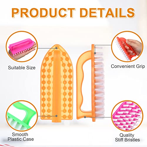 Eaasty 48 Pack Cleaning Brush Scrub Brush with Comfortable Grip Stiff Bristles Dish Scrub Brush Kitchen Scrub Brush Household Carpet Brush for Bathroom, Shower, Sink, Floor, Bathtub, Tile, 4 Colors