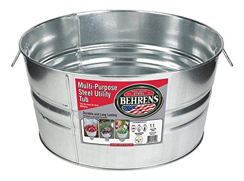 Behrens 1GS 11 Gallon Round Galvanized Steel Tub