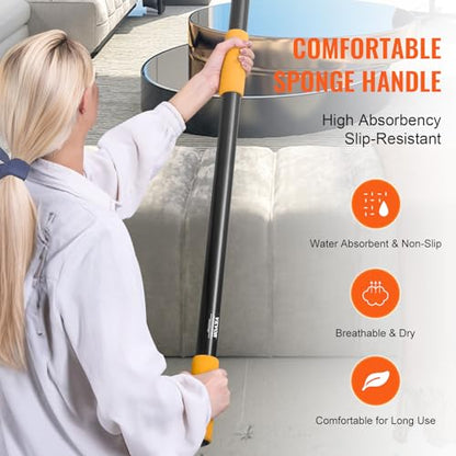 VEVOR Telescopic Extension Pole, 6-24 FT Multi-Purpose Extension Pole, Sturdy Aluminum Alloy Paint Extendable Pole with Flip-Lock Design, Telescopic Pole for Painting, Dusting and Cleaning - style: 6-24 FT