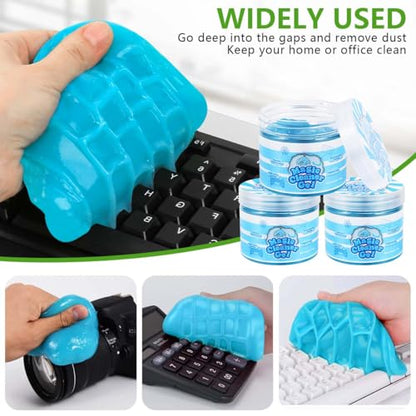 SenseYo 2 Pack Car Cleaning Gel Slime Clean Putty Dust Remover Car Interior Cleaner Kit Supplies Accessories Auto Detailing Tools for Air Vents Consoles Cup Holders Keyboards Notebook Camera