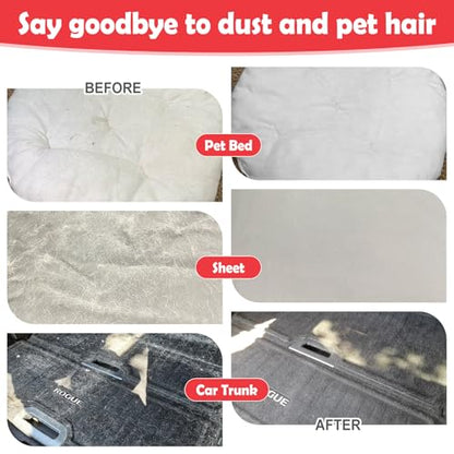 Pet Hair Removal Glove for Dogs & Cats-The Ultimate Pet Hair Remover Tool with 5-Finger Design Electrostatic Magic Brush, Reusable for Pet Hair on Couch, Carpet, Car Trunk, Furniture & Laundry