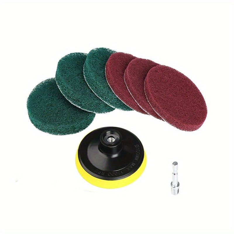 3/4 Inch Drill Power Brush Tile Scrubber Scouring Pads Cleaning Kit Household Cleaning Tool for Bathroom Floor Tub Polishing Pad (3Inch) - size: 3Inch