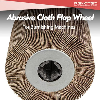 Abrasive Flap Sanding Drum, 4.33" x 4", 110x100mm, Aluminum Oxide, Rust & Paint Remove Metal Surface Conditioning, for Burnishing Polishing Machine - style: Abrasive Flap Sanding Drum #100