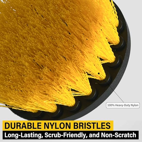 18 Pack Drill Brush Attachment Set, Power Cleaning Brushes for Drill, All Purpose Scrubber Brush with Extend Long Attachment for Bathroom Kitchen Car Detailing Tile Grout Sinks