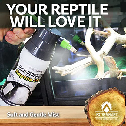 ExtremeMIST High-Performance Reptile Mister - Ultra-fine Reptile Sprayer & Terrarium Humidity Fogger for Geckos, Chameleons, Turtles and Lizards - The Ultimate Pump Sprayer & Humidifier - 20 Oz Bottle - size: One Size