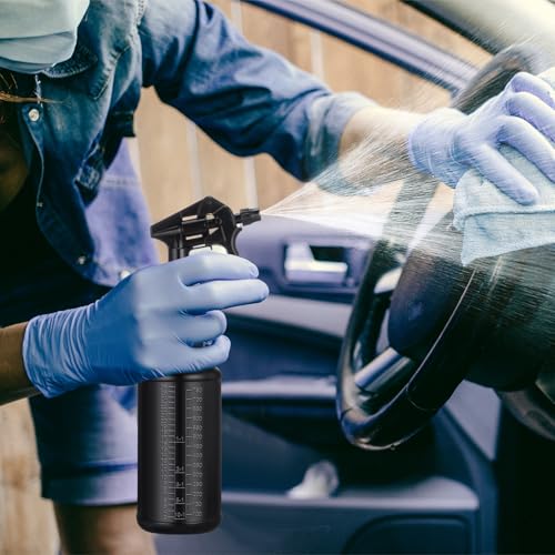 Honeydak 3 Pack Plastic Spray Bottles Black 34 oz Heavy Duty Opaque Spray Bottles UV Light Blocking Refillable Reusable Leak-proof Sprayers for Cleaning Solution Kitchen Garden Home Plant - color: Black, size: 34 oz