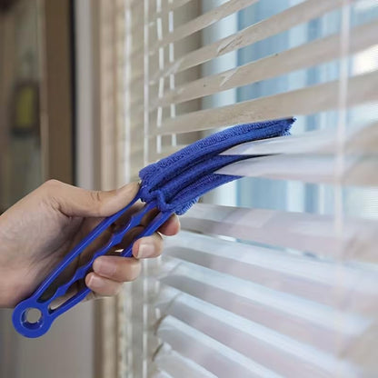 Reusable Cleaning Brush, Multi-Purpose Flexible Duster for Blinds, Curtains, Car Vents & Glass Surfaces, Washable with Detachable Head, Home Car Dusting Tool, 1PC, Blue