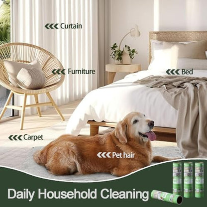 10 Inch Lint Roller Refills for Evercare Pet Mega Lint Roller and Leo Cleaning Roller, Fits 10" Supersize Lint Rollers with 2 1/16" ID, 240 Easy Tear Sheets(Pack of 4), Replacement Refill - size: 10" / 240 Sheets
