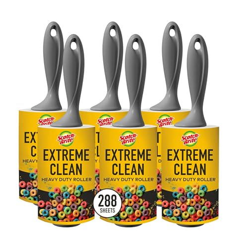 Scotch-Brite 50% Stickier Lint Roller Works Great On Pet Hair 6 Rollers 48 Sheets per Roller 288 Sheets Total (Packaging may vary) - size: 6 Rollers