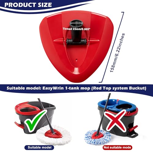 Spin Mop Replacement Base Compatible with O-Ceda EasyWring Mop Replace Head | Plastic Mop Base Part, Rotating Mop Head Cover, Triangle Easy Cleaning Base for Spin Mop Accessories