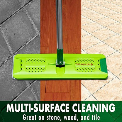 Libman Rinse 'n Wring Mop and Bucket System | Microfiber Floor Mop | Hardwood Floor Cleaner | Wet & Dry Mop | Clean & Dirty Water Chambers | Power Blades | 5 Total Microfiber Pads - style: 5 Pads