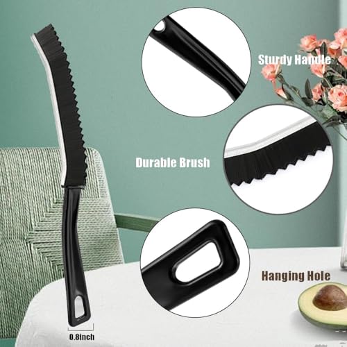 2 Pcs Crevice Cleaning Brush Hard Bristle Deep Reach Tight Space Cleaner for Bathroom Kitchen Tiles Windows Doors Slots