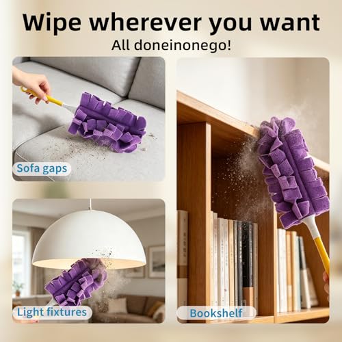 Reusable Duster Refills for Swiffer, 2026 New Washable Heavy Duty Duster Pads, 360° Cleaning Pads for Fan, Window, Blinds, Furniture, Floor (10 pcs) - color: 10 Pcs