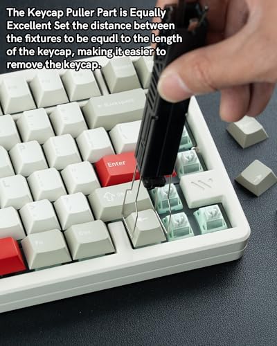 Keymatic 2-in-1 Switch Puller and Keycap Puller for Mechanical Keyboard, Key Switch with 4-Claw Grip, One-Press Eject Design for Fast & Stable Removal,Black - color: Black