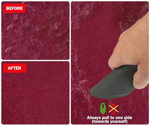FUR-EEL PRO 1.0 Pet Hair Vacuum Attachment, Rubber Pet Hair Remover, 6 kit | for Car Detaling, Removes Dog Cat Hair, Dirt, rubber bristle fits 1-1/4, 1-3/8, 1-1/2 in Round Hoses, Fang Handle & Adapter - color: Refill x2, Fang, Adapter