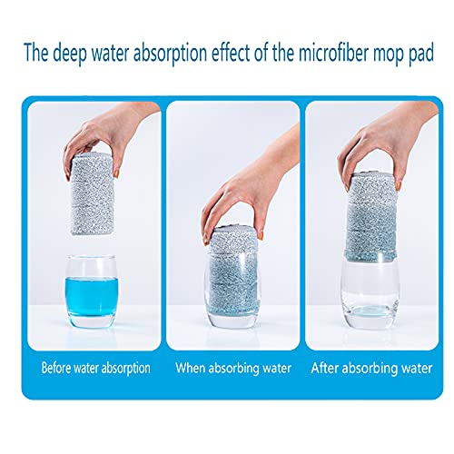 18 Inch Microfiber Floor mop Pads 6 Pack Microfiber Mop Replacement Heads for Wet Dry Mops Premium Floor Cleaning Pads Reusable Best Home Cleaning mops dust Hardwood Tile Kitchen - color: 18 Inch Gray Pads