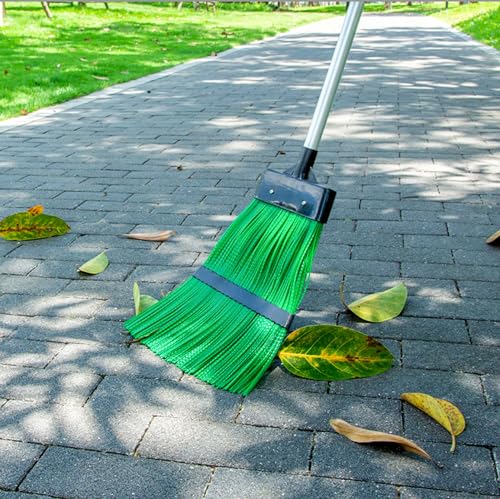 Courtyard Broom-Heavy Duty Broom Long Handle Outdoor Commercial Angle Broom for Courtyard Ourdoor Travel Camping