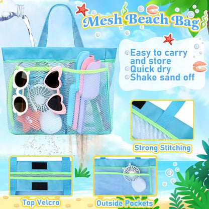 Collapsible Beach Buckets for Kids, Foldable Sand Buckets and Shovels with Mesh Bag, Silicone Sand Pails Travel Beach Toys for Toddlers Easter Egg Hunt, Camping and Fishing Water Pail - style: 3 Buckets